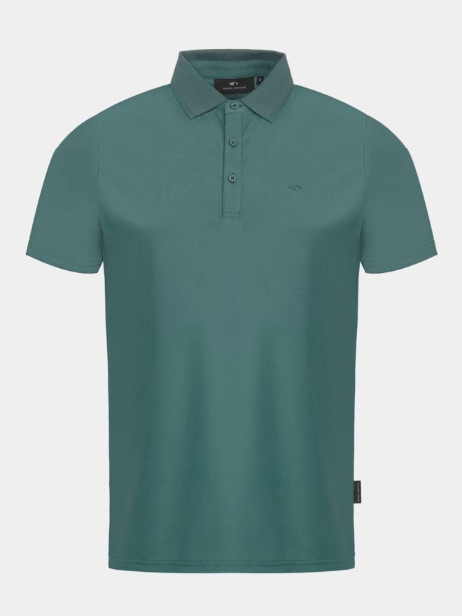 Daniel Springs Nylon Pique Halbarm Polo petrol
