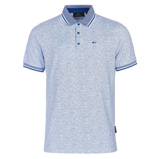 Daniel Springs Melange Druck Halbarm Polo royal