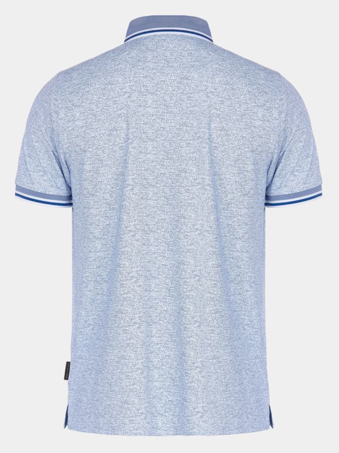 Daniel Springs Melange Druck Halbarm Polo royal