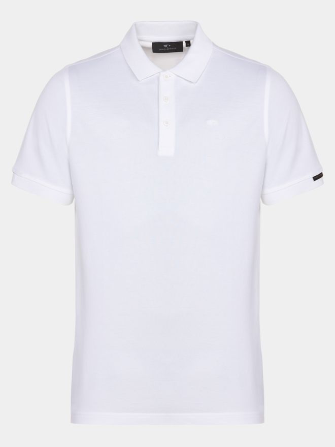 Daniel Springs Baumwoll Pique Halbarm Polo weiß