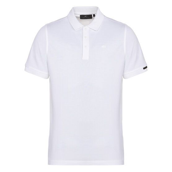Daniel Springs Baumwoll Pique Halbarm Polo weiß