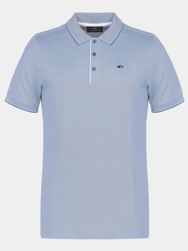 Daniel Springs Baumwoll Pique Halbarm Polo denim