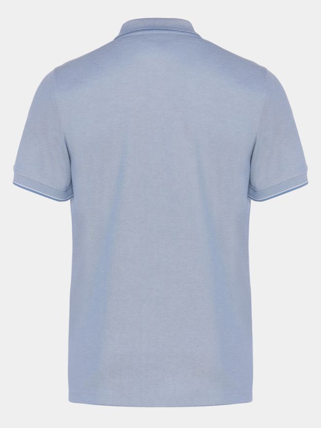 Daniel Springs Baumwoll Pique Halbarm Polo denim