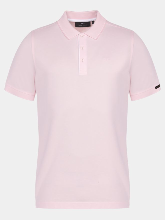Daniel Springs Baumwoll Pique Halbarm Polo rosa