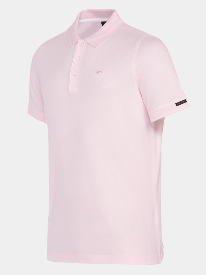 Daniel Springs Baumwoll Pique Halbarm Polo rosa