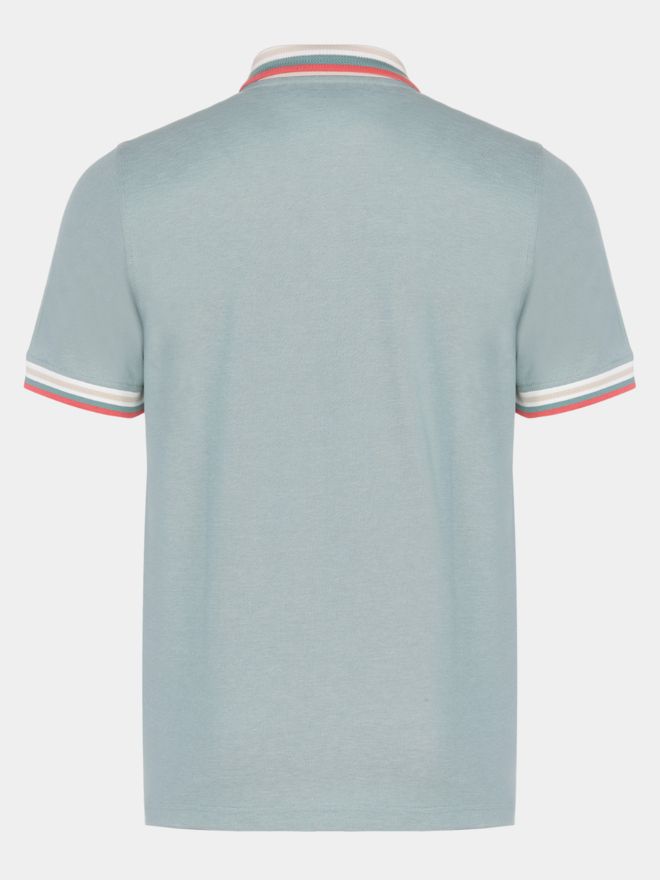 Daniel Springs 2-Tone Pique Halbarm Polo grün