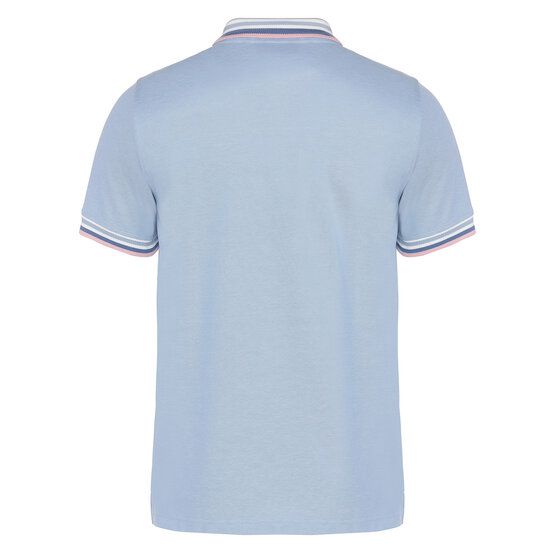 Daniel Springs 2-Tone Pique Halbarm Polo hellblau