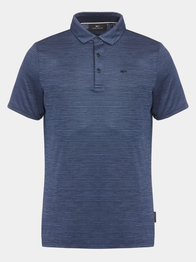 Daniel Springs Melange Funktions Halbarm Polo navy