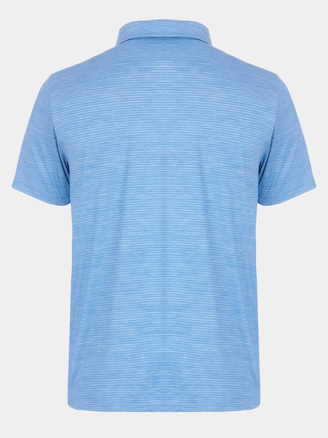 Daniel Springs Melange Funktions Halbarm Polo hellblau