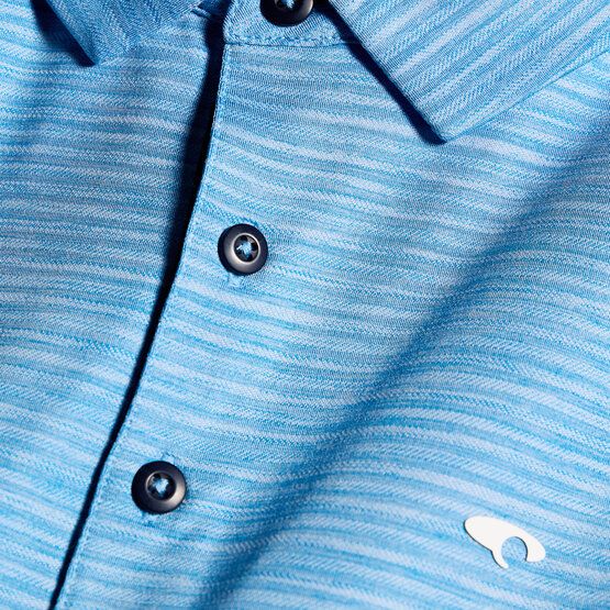 Daniel Springs Melange Funktions Halbarm Polo hellblau