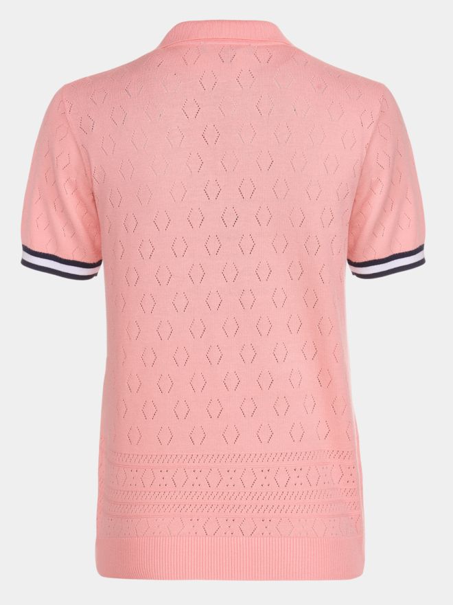 Valiente Strick Halbarm Polo koralle