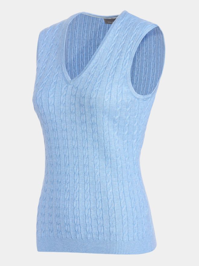 Valiente Pletená vesta světle modrá