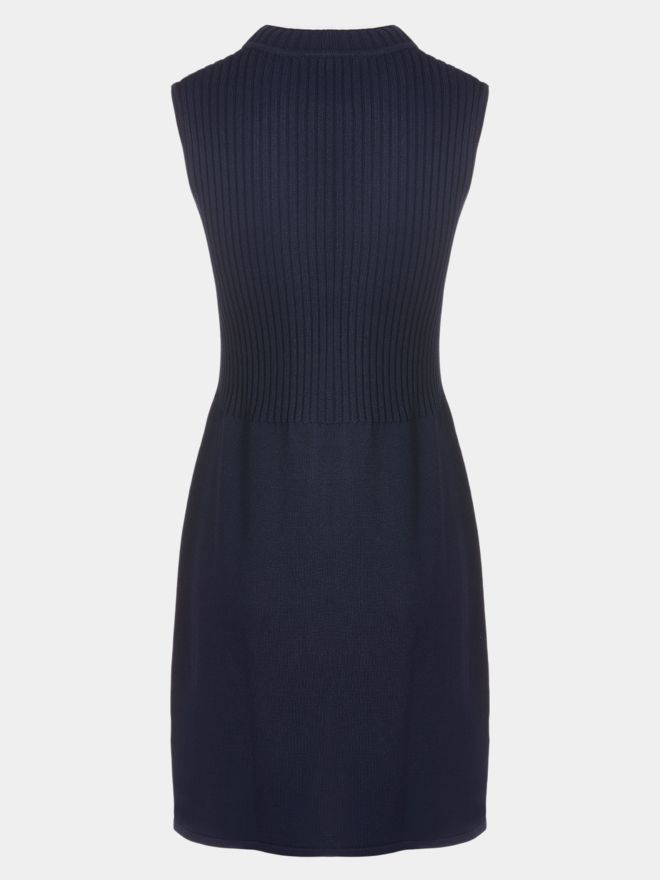 Valiente Strick ohne Arm Kleid navy