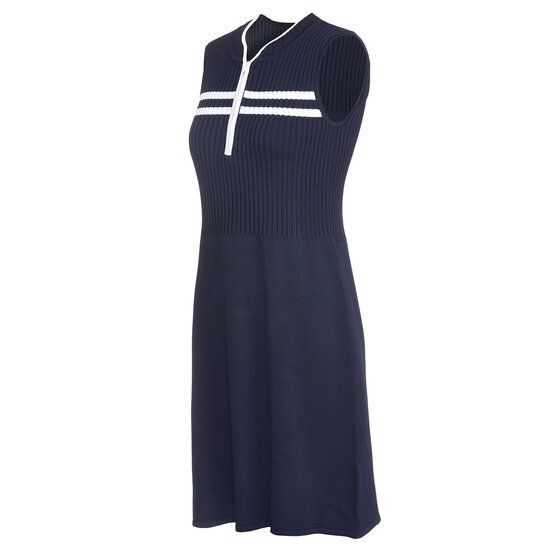 Valiente Strick ohne Arm Kleid navy