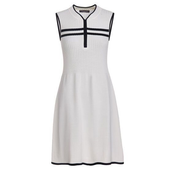 Valiente Strick ohne Arm Kleid weiß