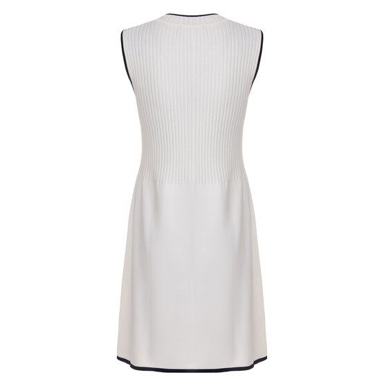 Valiente Strick ohne Arm Kleid weiß