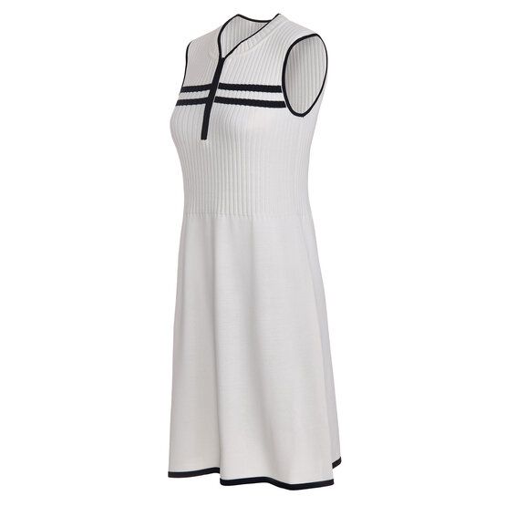 Valiente Strick ohne Arm Kleid weiß
