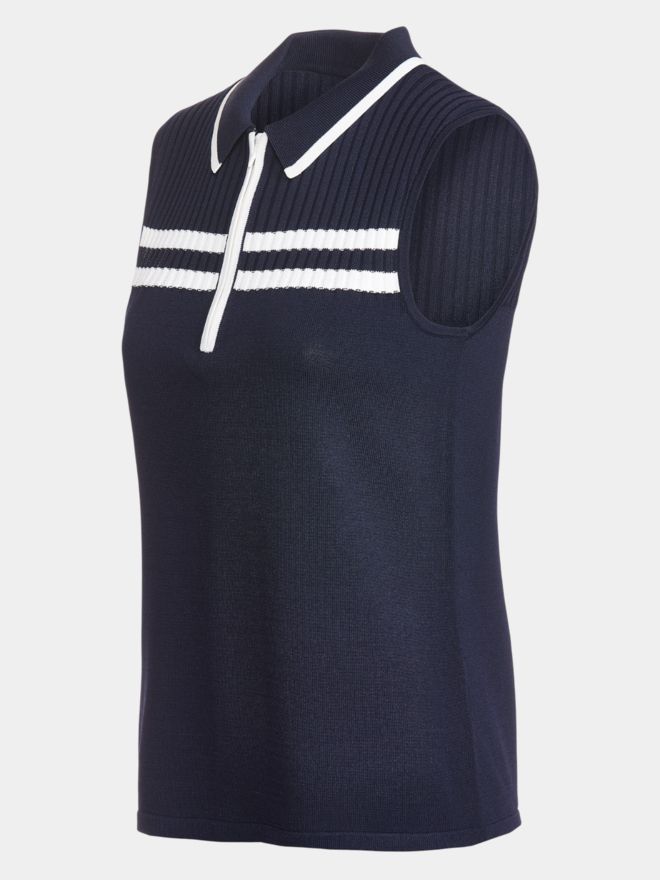 Valiente Strick ohne Arm Polo navy