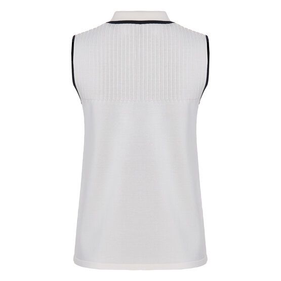 Valiente Strick ohne Arm Polo weiß