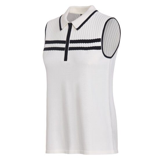 Valiente Strick ohne Arm Polo weiß