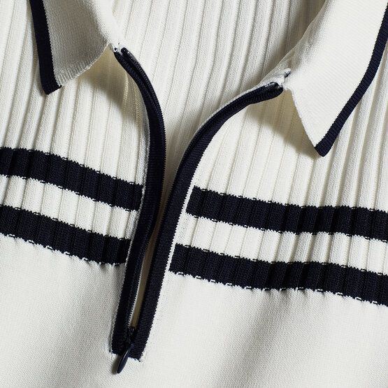 Valiente Strick ohne Arm Polo weiß