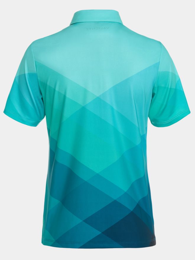 Valiente Gradient Druck Funktions Halbarm Polo grün