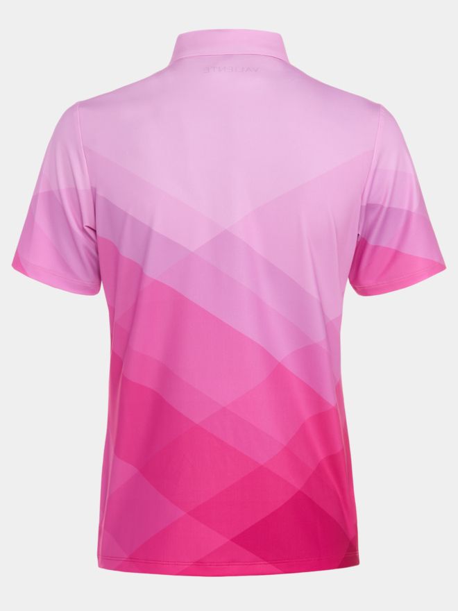 Valiente Gradient Druck Funktions Halbarm Polo pink