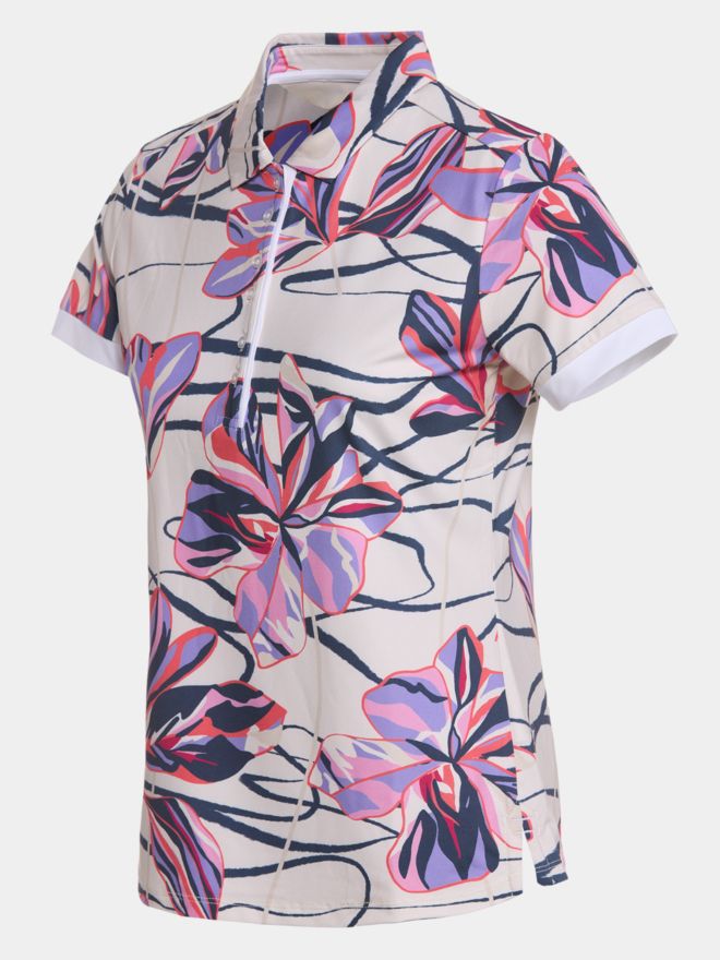 Valiente Druck Funktions Halbarm Polo mehrfarbig