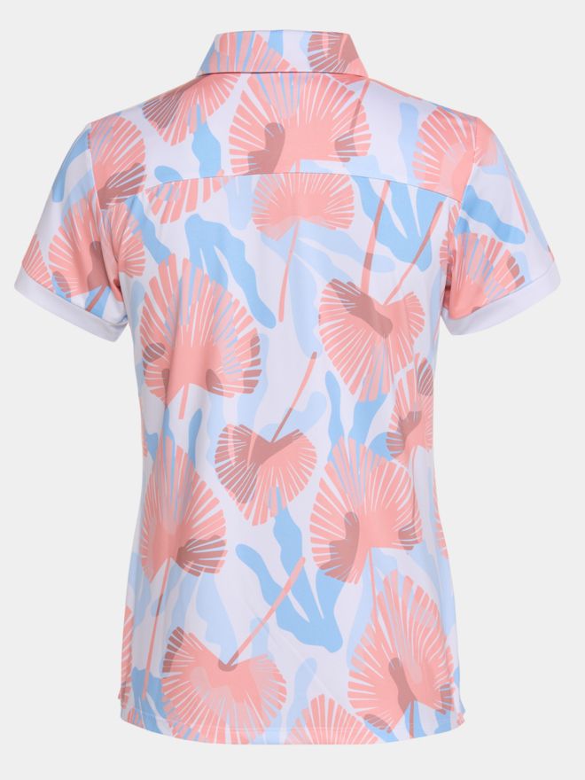 Valiente Druck Funktions Halbarm Polo rosa