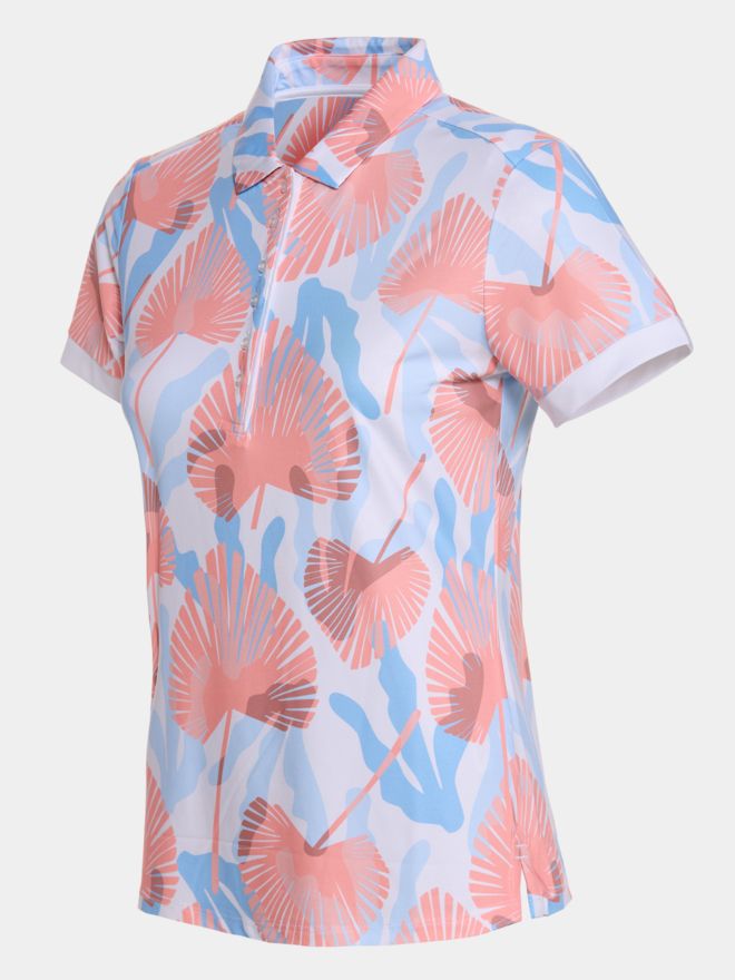 Valiente Druck Funktions Halbarm Polo rosa