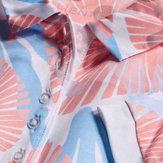 Valiente Druck Funktions Halbarm Polo rosa