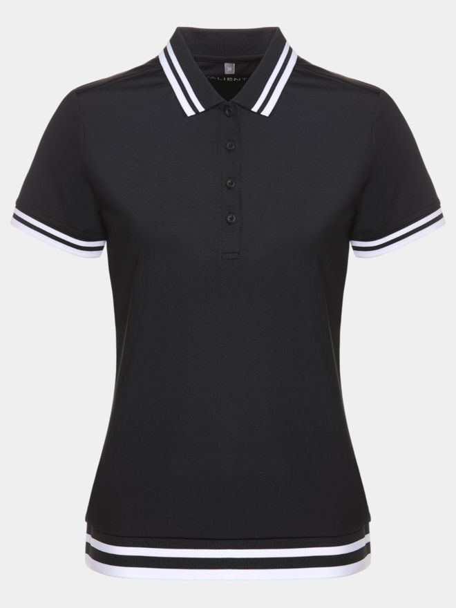 Valiente Halbarm Polo mit Buendchen schwarz