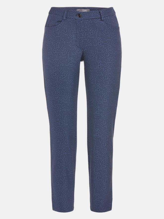 Valiente NAOMI print pants 7/8 pants navy
