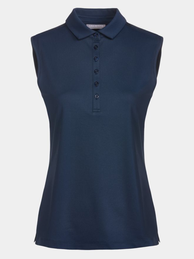 Valiente Funktions Pique ohne Arm Polo navy