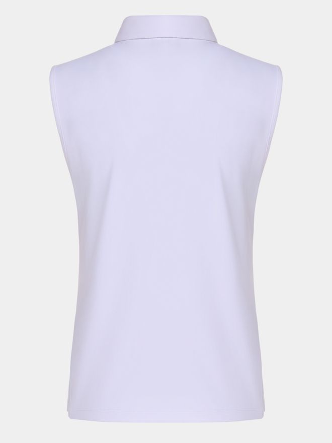 Valiente Funktions Pique ohne Arm Polo weiß