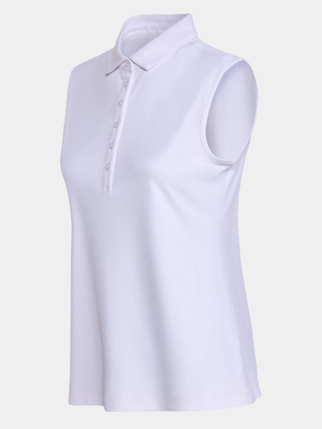 Valiente Funktions Pique ohne Arm Polo weiß