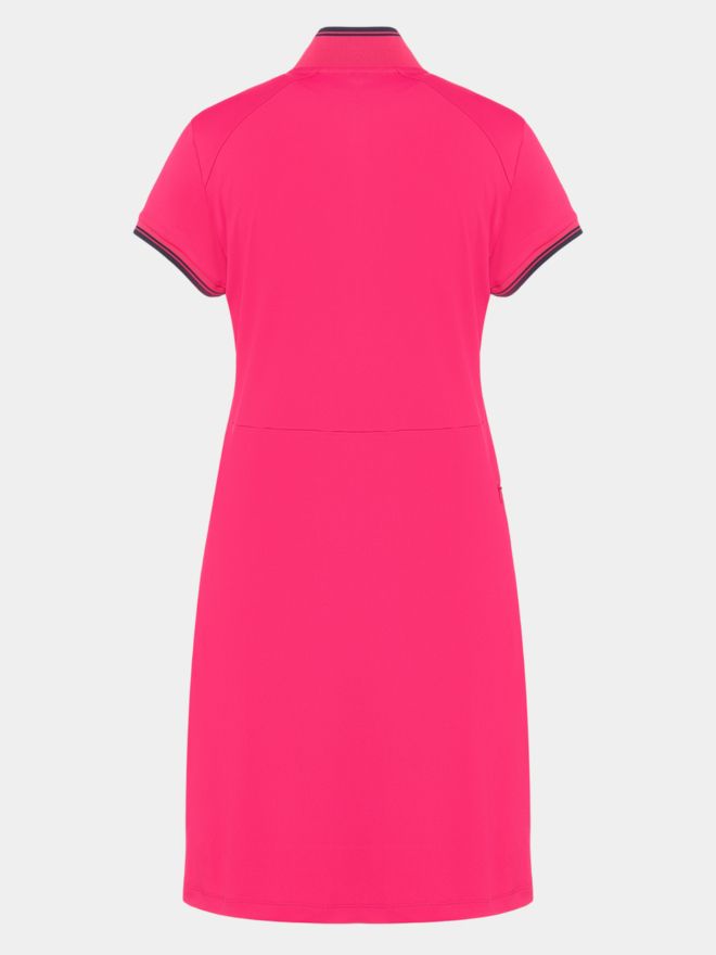 Valiente Functional pique half-sleeve dress pink