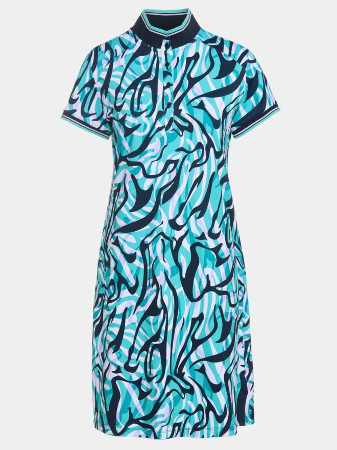 Valiente Functional pique half-sleeve dress multicolored