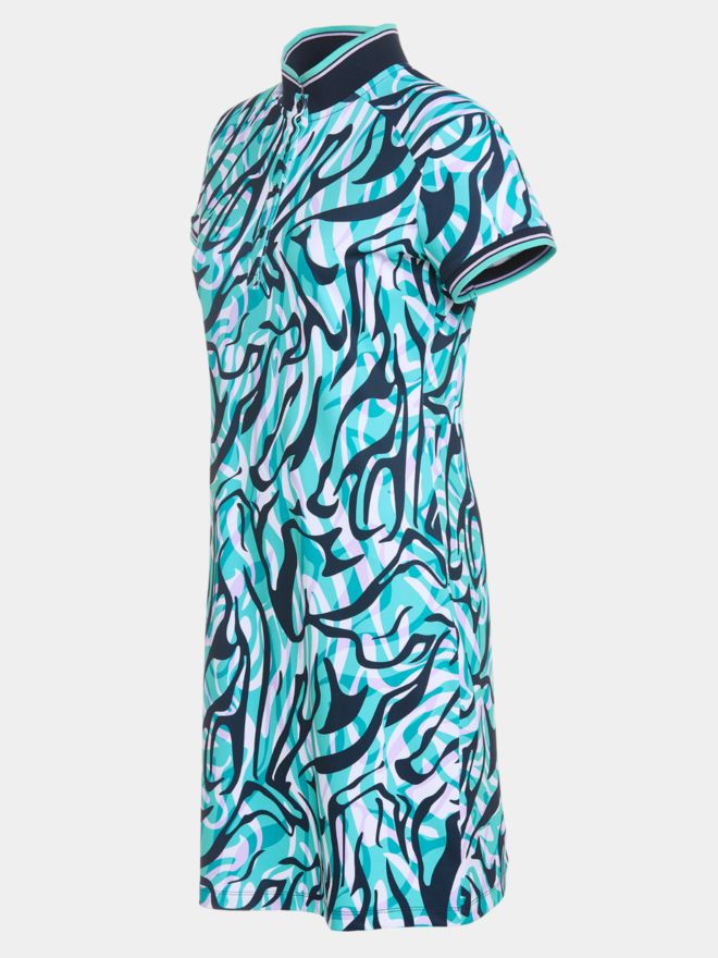 Valiente Functional pique half-sleeve dress multicolored