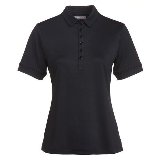 Valiente Funktions Pique  Halbarm Polo schwarz
