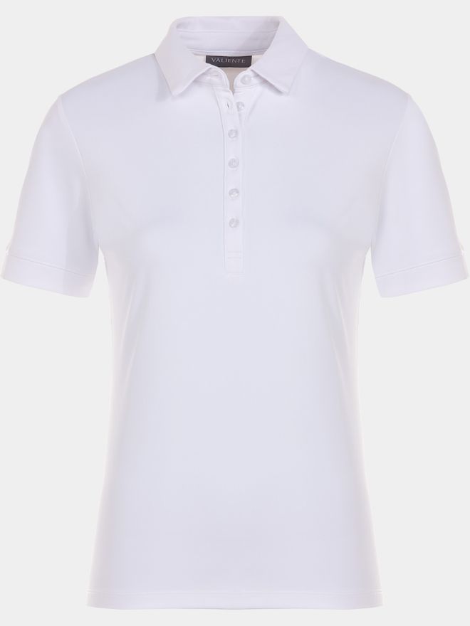 Valiente Funktions Pique Halbarm Polo weiß