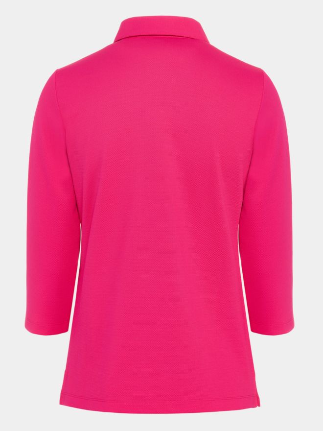 Valiente Jaquard-Struktur 3/4 Arm Polo pink