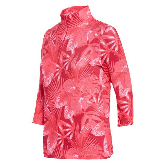 Valiente Druck 3/4 Arm Polo fuchsia