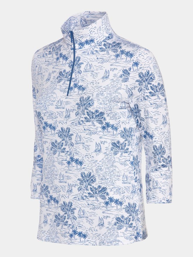 Valiente Polokošile s 3/4 rukávy s potiskem modrá