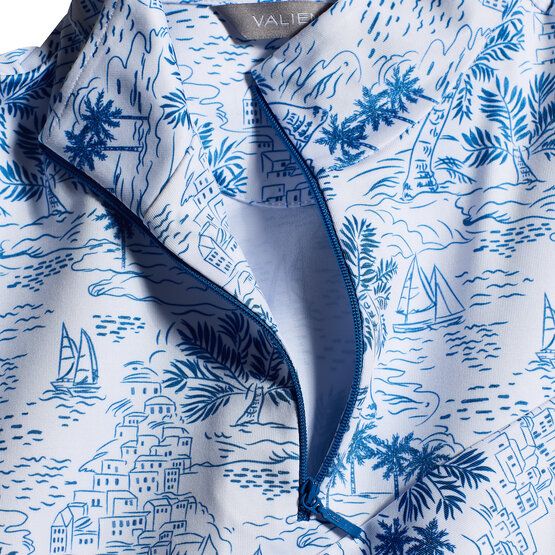 Valiente Druck 3/4 Arm Polo blau