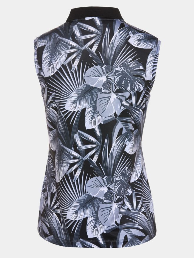 Valiente Elastické polo bez rukávů s potiskem černá