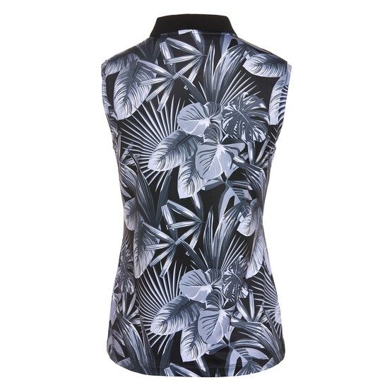 Valiente Druck Stretch ohne Arm Polo schwarz