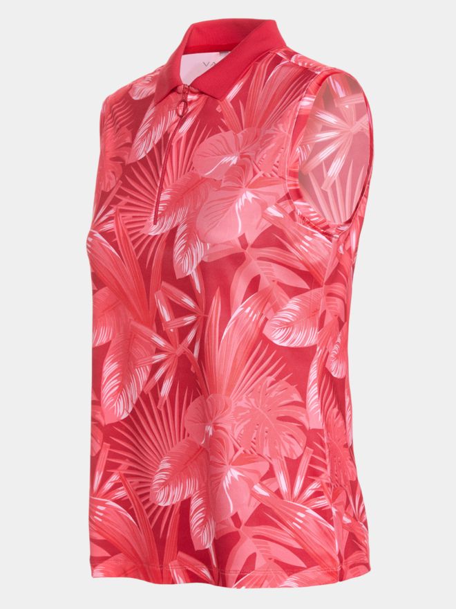 Valiente Elastické polo bez rukávů s potiskem fuchsie