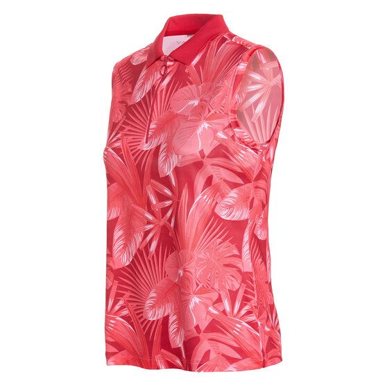 Valiente Druck Stretch ohne Arm Polo fuchsia