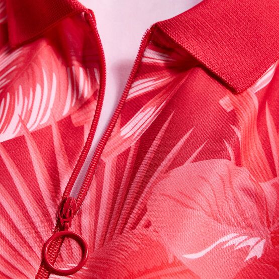 Valiente Druck Stretch ohne Arm Polo fuchsia